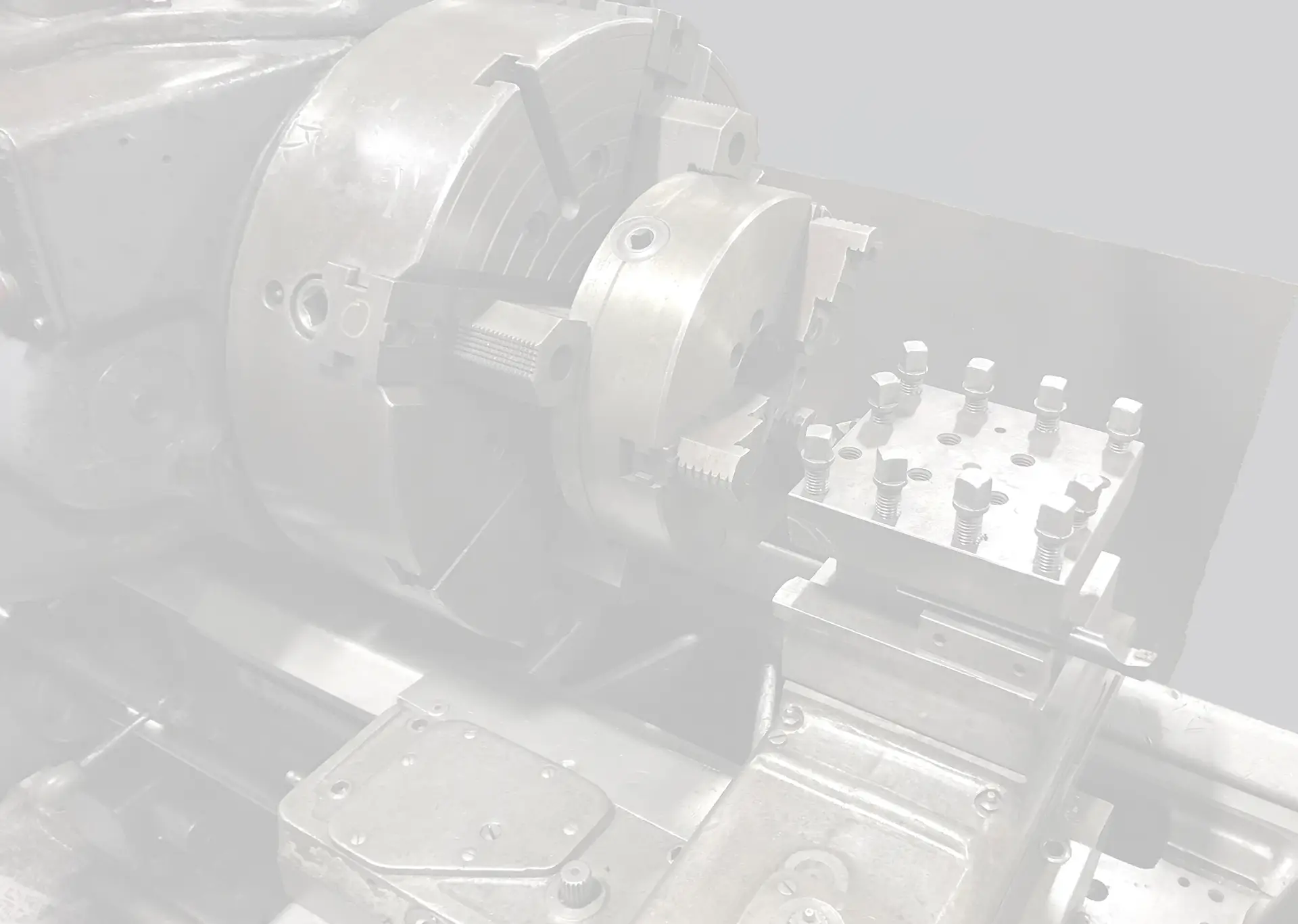 Close up of CNC machine with part on the bed
