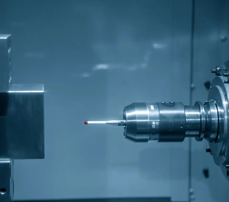 Close up of CNC drill head